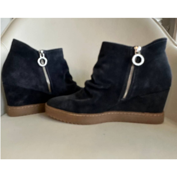 Sofft Women's Siri Blue Wedge Waterproof Suede Sz. 10M - Picture 5 of 10